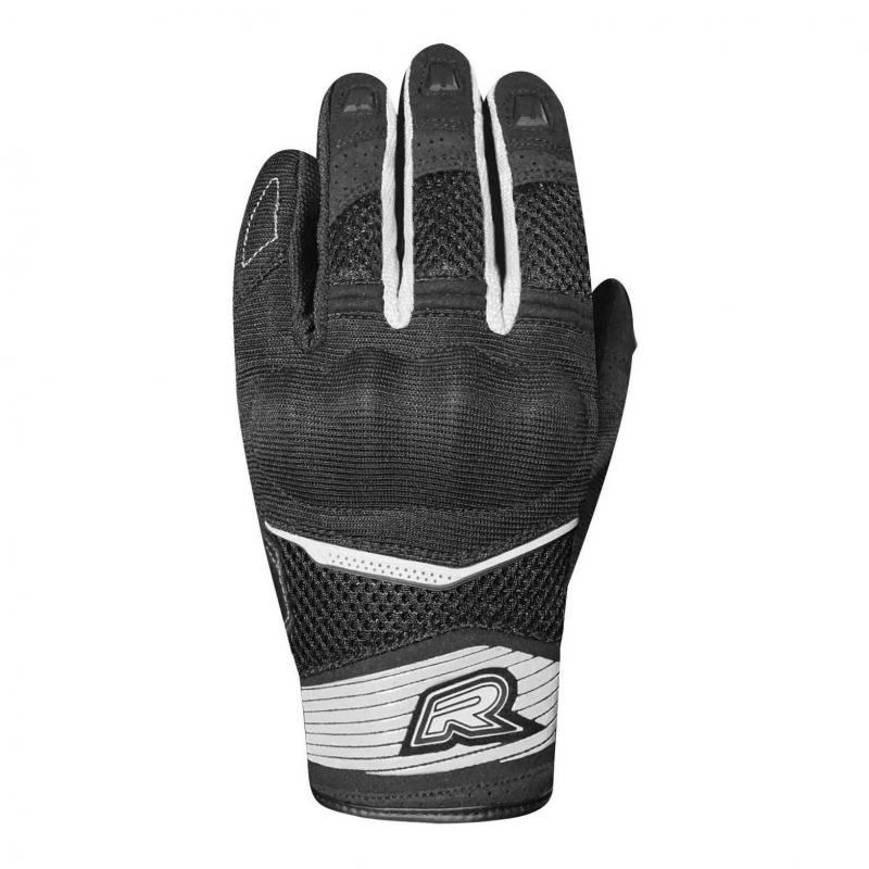 Gants textile Racer Skid 2 noir/blanc- S