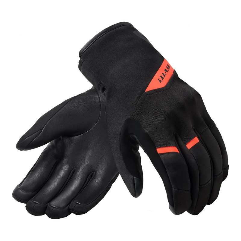 Gants textile Rev’it Grafton H2O noir/orange fluo- S