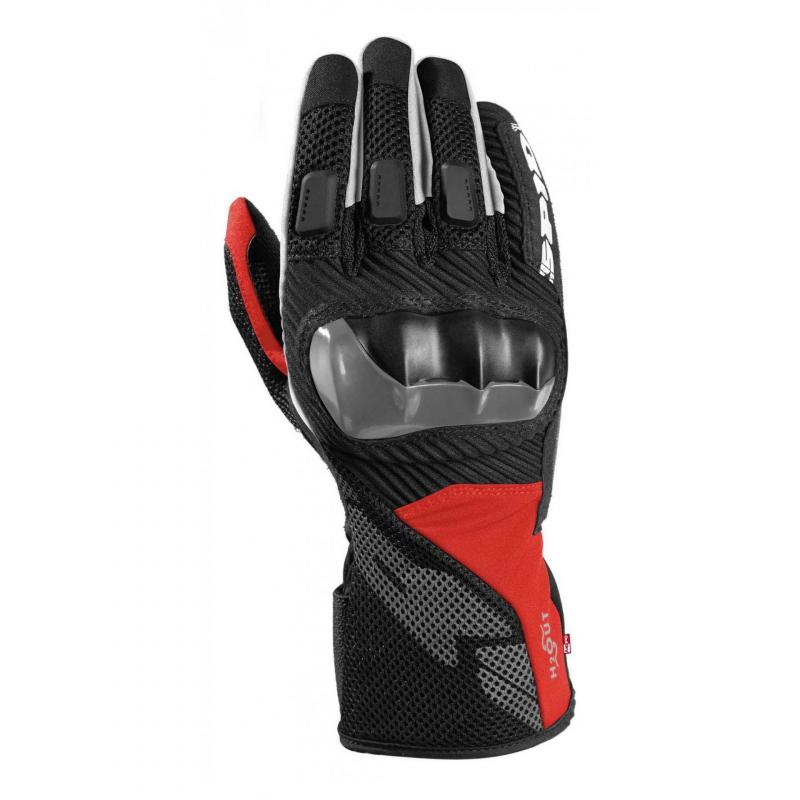 Gants textile Spidi Rainshield noir/rouge- S