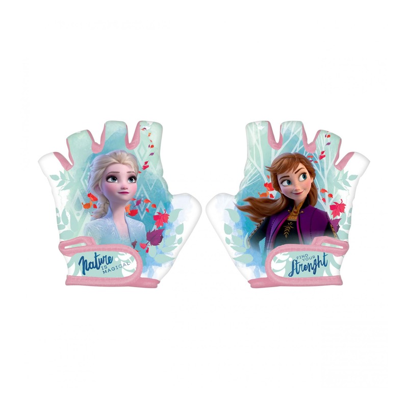 Gants vélo court enfant Disney Frozen bleu