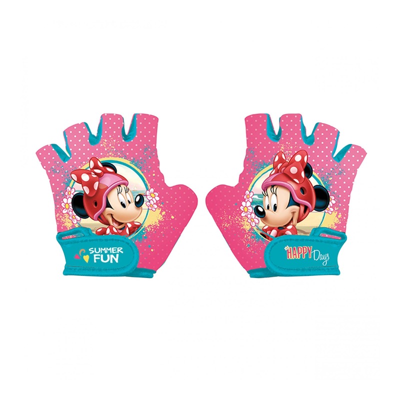 Gants vélo court enfant Disney Minnie rose