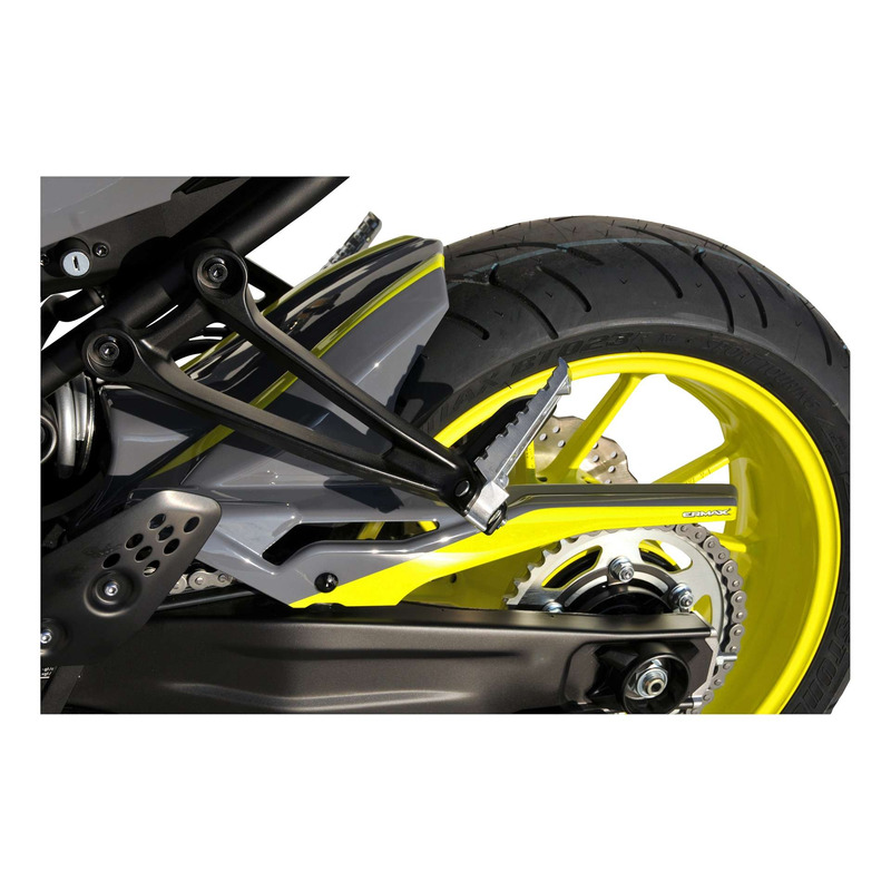 Garde boue arrière Ermax gris/jaune fluo Yamaha MT-07 14-17