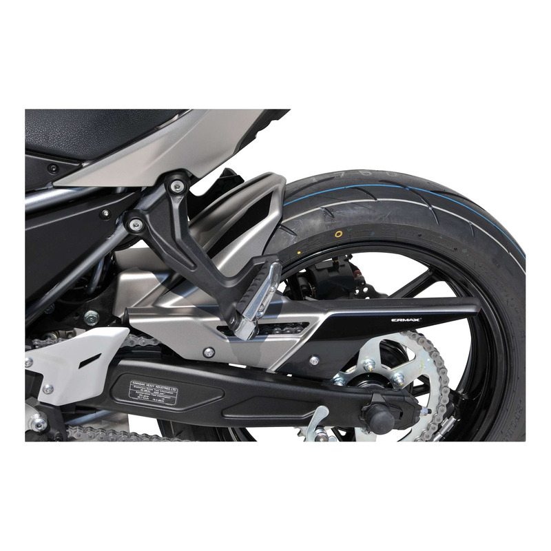 Garde boue arrière Ermax gris/noir Kawasaki Z 650 17-19