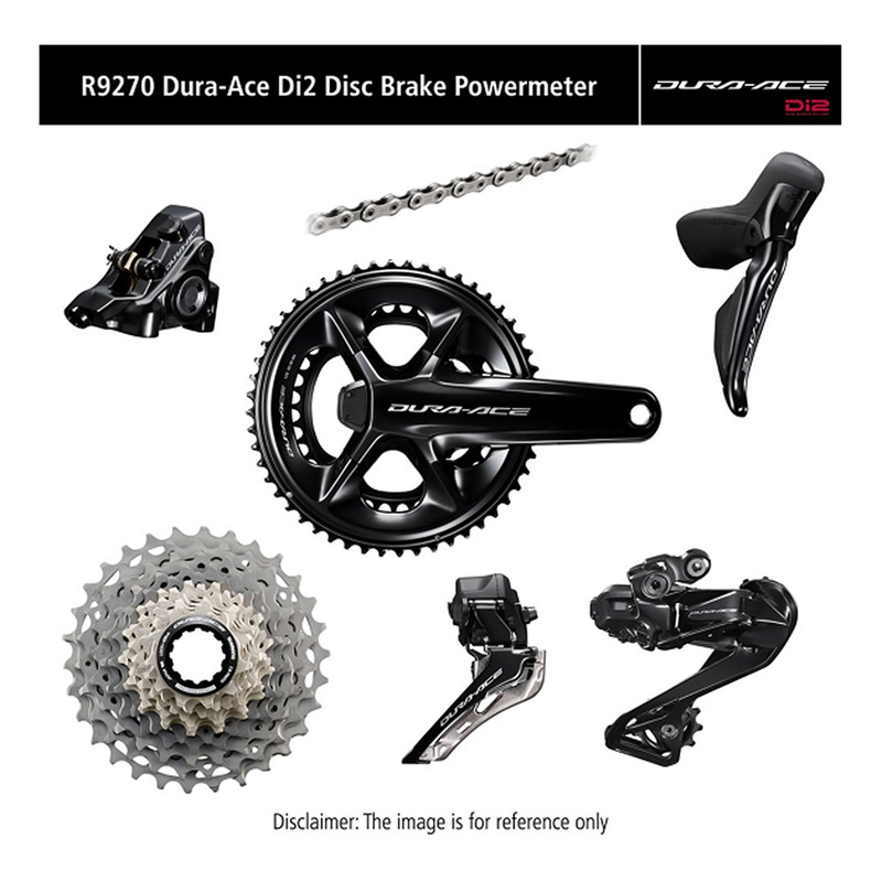Groupe transmission Vélo Route Shimano Dura-Ace R9270 Pédalier Capteur de Puissance 172,5/52-36