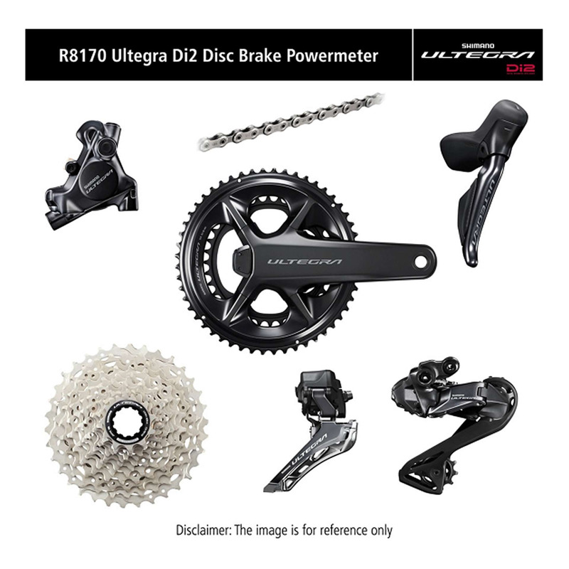 Groupe transmission Vélo Route Shimano Ultegra R8170 Pédalier Capteur de Puissance 170/52-36