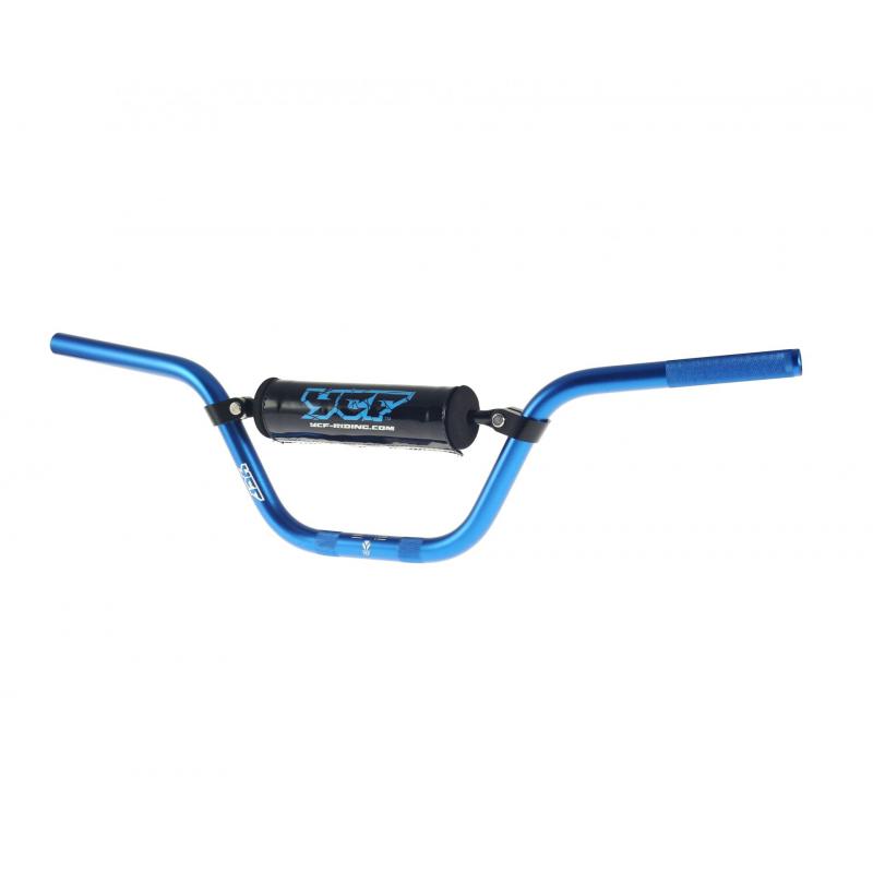 Guidon alu YCF avec barre bleu