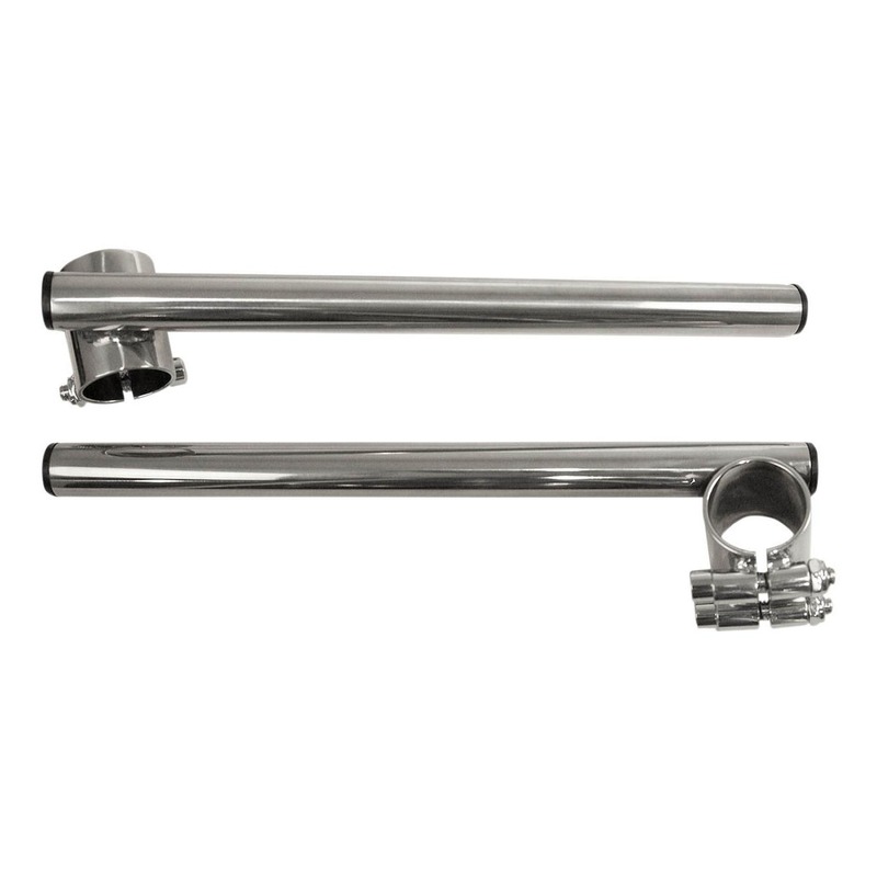 Guidon bracelet chrome EMGO Clip-on ø22 pour tube de fourche 35mm