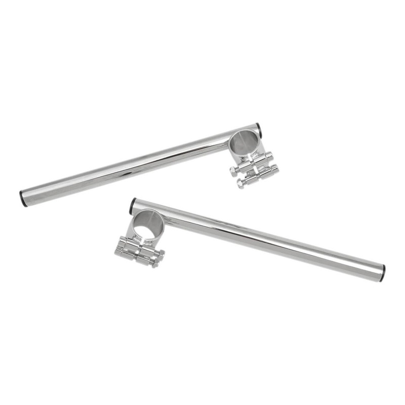 Guidon bracelet chrome EMGO Clip-on ø22 pour tube de fourche 34mm
