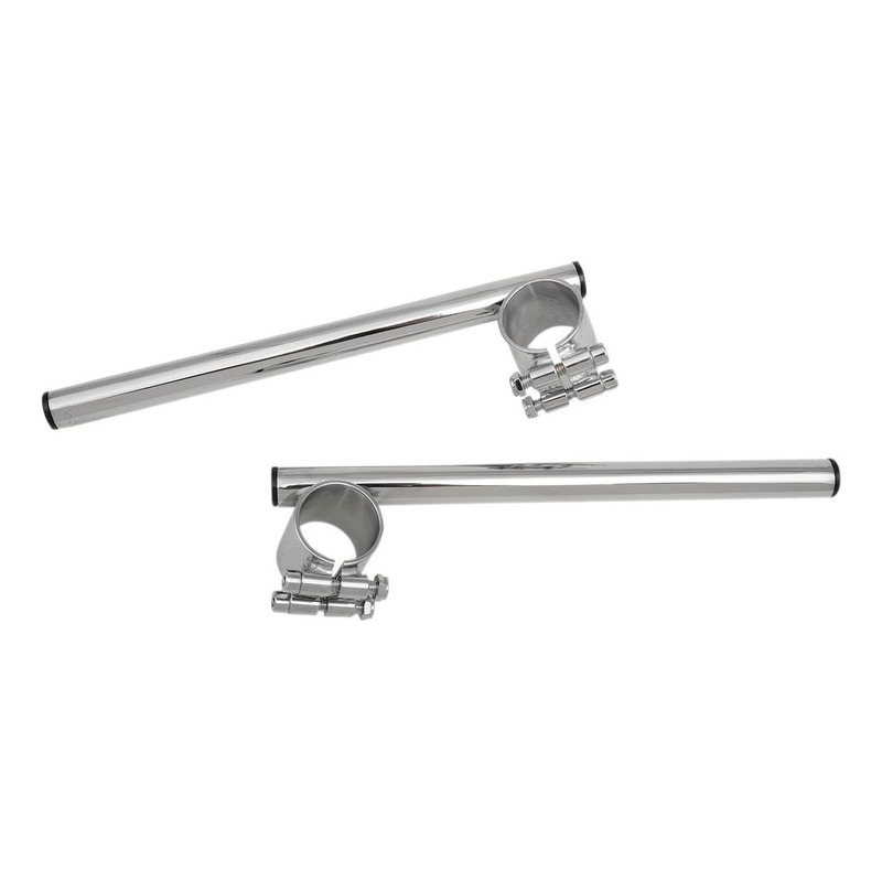 Guidon bracelet chrome EMGO Clip-on ø22 pour tube de fourche 41mm