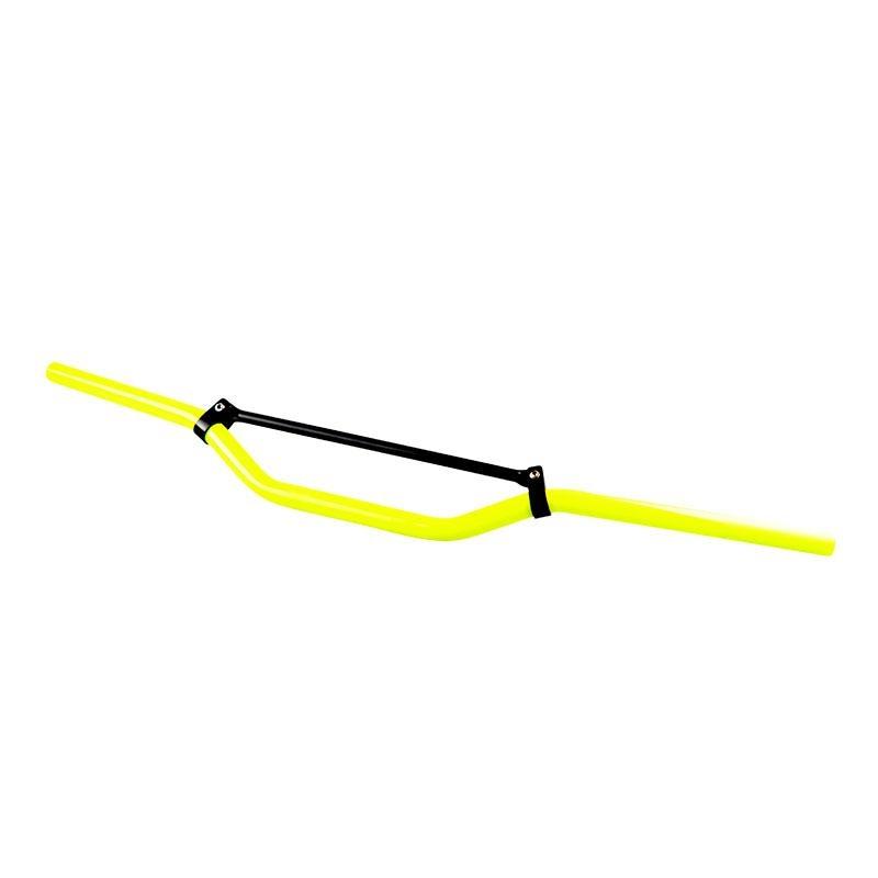 Guidon cross Tun'R alu jaune fluo avec barre noir