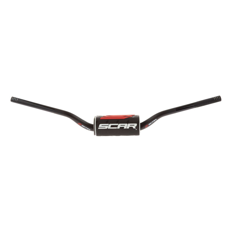 Guidon Scar - MX O² Carmichael Ø28,6mm - Noir/Noir