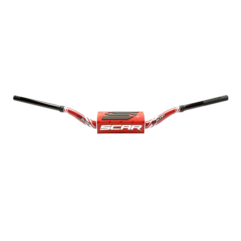 Guidon SCAR MX O2 Graphic Color Mini 65/85 Bas Ã 28,6mm Rouge/Rouge