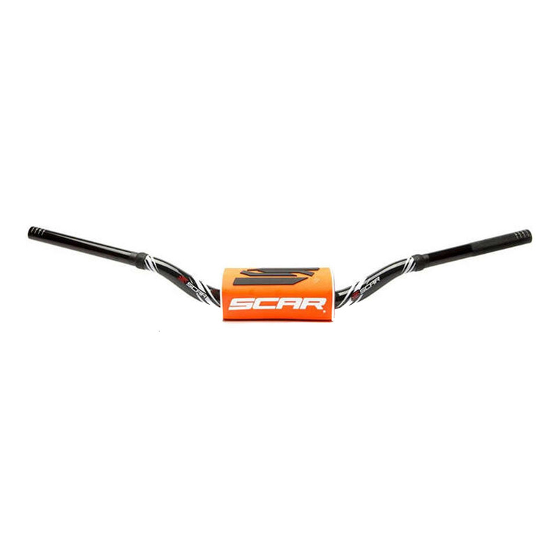 Guidon SCAR MX O2 Graphic Color Mini 65/85 Bas Ã 28,6mm Noir/Orange