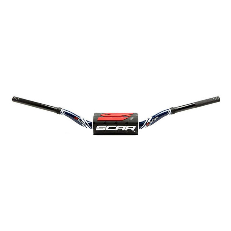 Guidon SCAR MX O2 Graphic Color Mini 65/85 Haut Ã  28,6mm Bleu FoncÃ©/