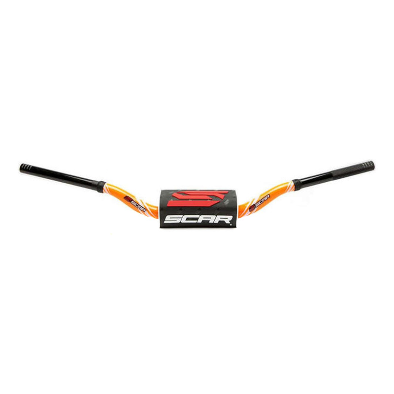 Guidon SCAR MX O2 Graphic Color Mini 65/85 Haut Ã  28,6mm Orange/Noir