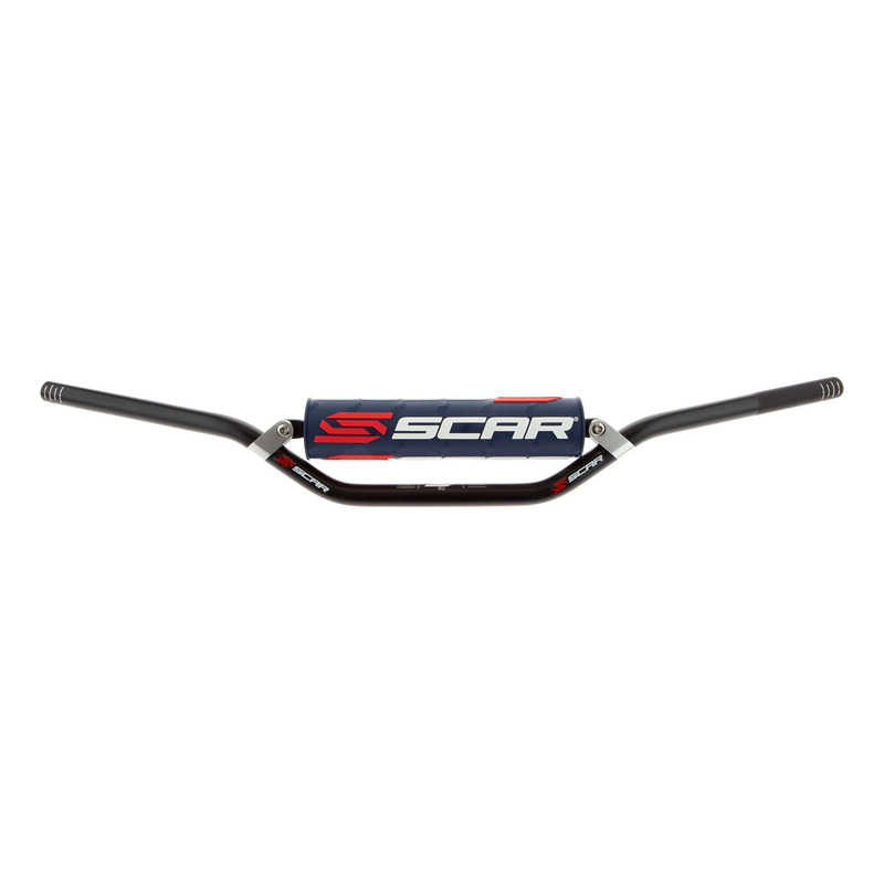 Guidon Scar - MX S² Moyen Ø 22,2mm - Noir/Bleu foncé