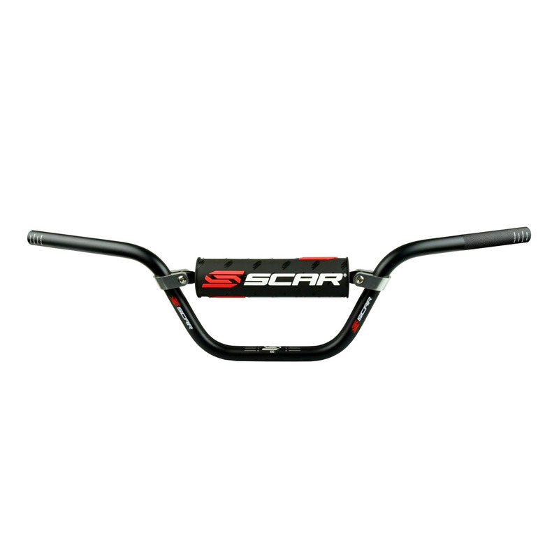 Guidon SCAR MX S2 Mini Dirt / Pitbike Ã  22,2mm Noir/Noir
