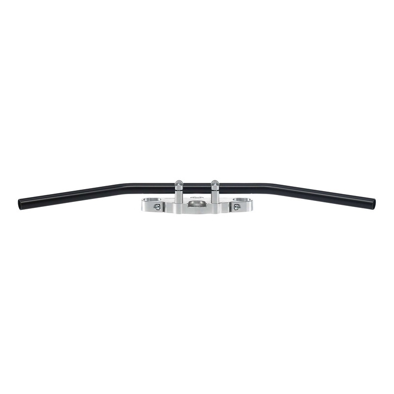 Guidon TRW DragBar long Ø1" long noir avec nervures pour le passage des câbles