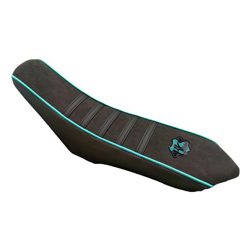 Housse de selle BKS Alcantara noir/turquoise Husqvarna 2002-13