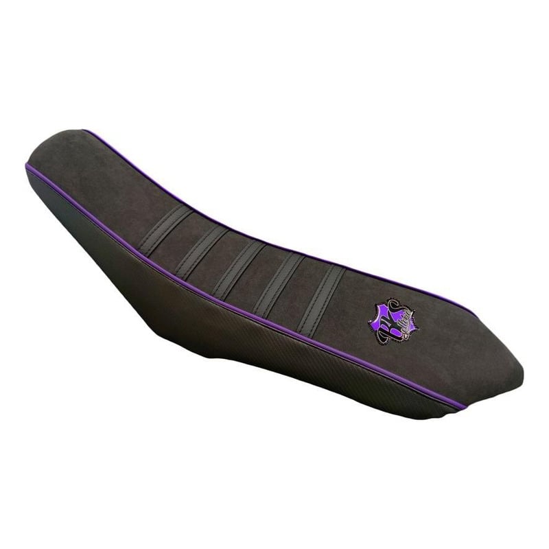 Housse de selle BKS Alcantara noir/violet Derbi Senda 2011-17