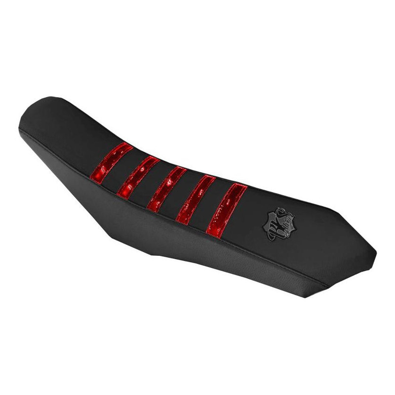 Housse de selle BKS Evo Black Chrome noir/rouge Sherco 2006-12