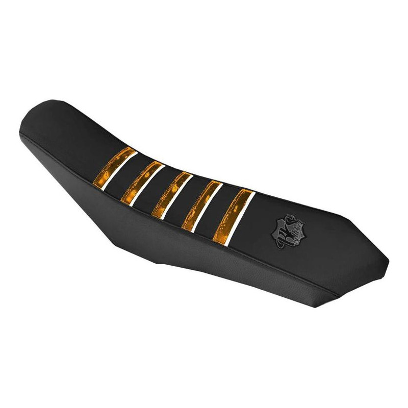 Housse de selle BKS Evo Black V2 Chrome noir/orange Rieju MRT/MRT Pro