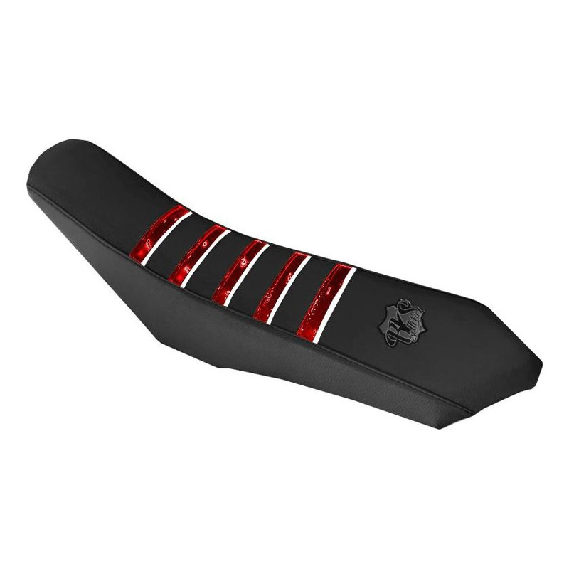 Housse de selle BKS Evo Black V2 Chrome noir/rouge Husqvarna 2002-13