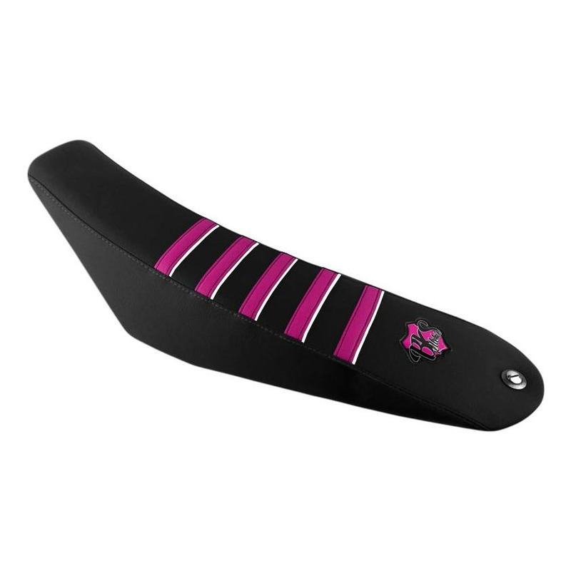 Housse de selle BKS Evo Black V2 noir/rose Rieju MRT/MRT Pro 09-