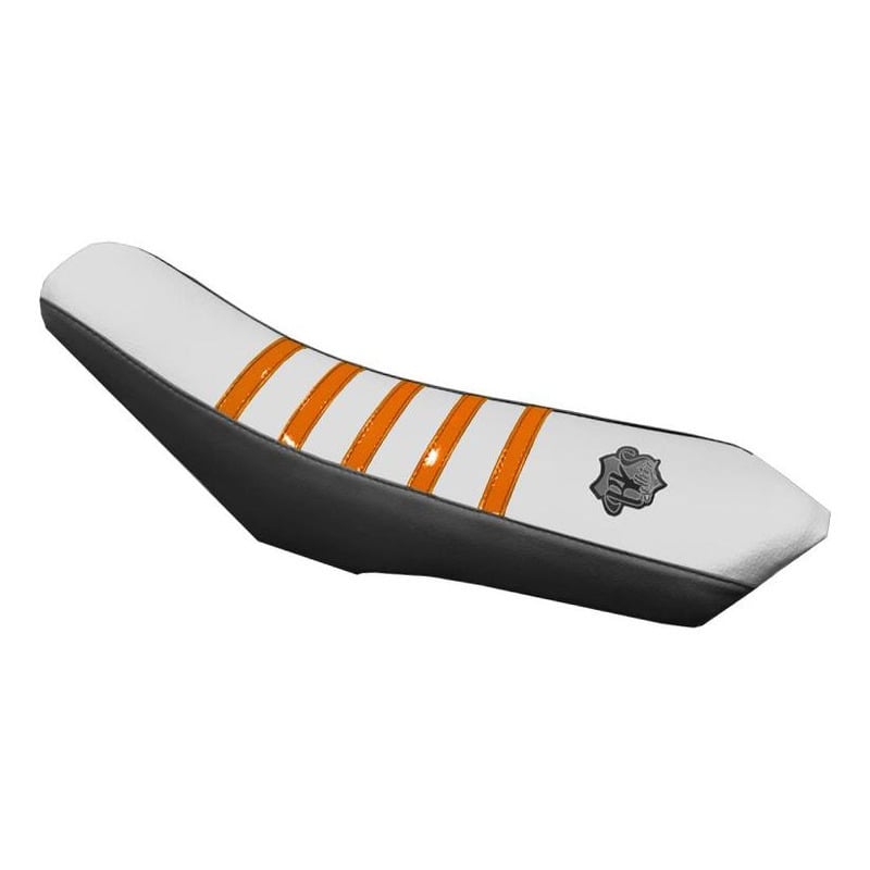 Housse de selle BKS Evo White blanc/orange fluo Rieju MRT/MRT Pro 09-