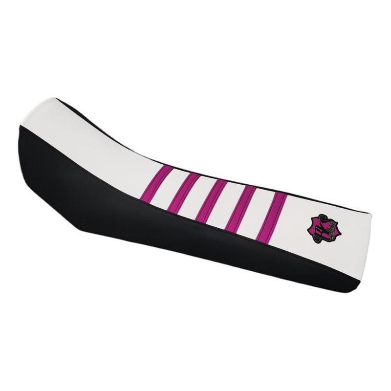 Housse de selle BKS Evo White blanc/rose Rieju MRT/MRT Pro 09-