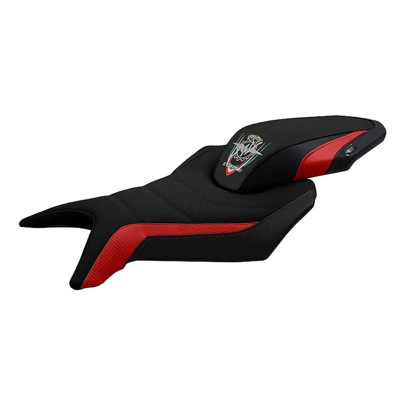 Housse de selle Tappezzeria Fortuna standard noire/rouge MV Agusta Bru
