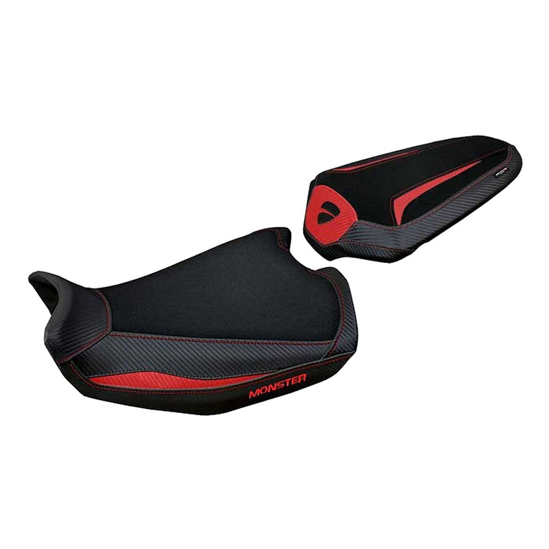 Housse de selle Tappezzeria Linosa standard noire/rouge Ducati Monster