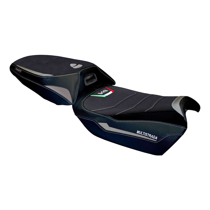 Housse de selle Tappezzeria Rosita noire/grise Ducati Multistrada V4 2