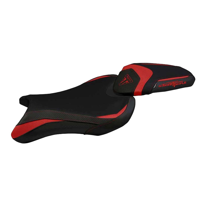 Housse de selle Tappezzeria Sarzana 1 standard noire/rouge Triumph Str