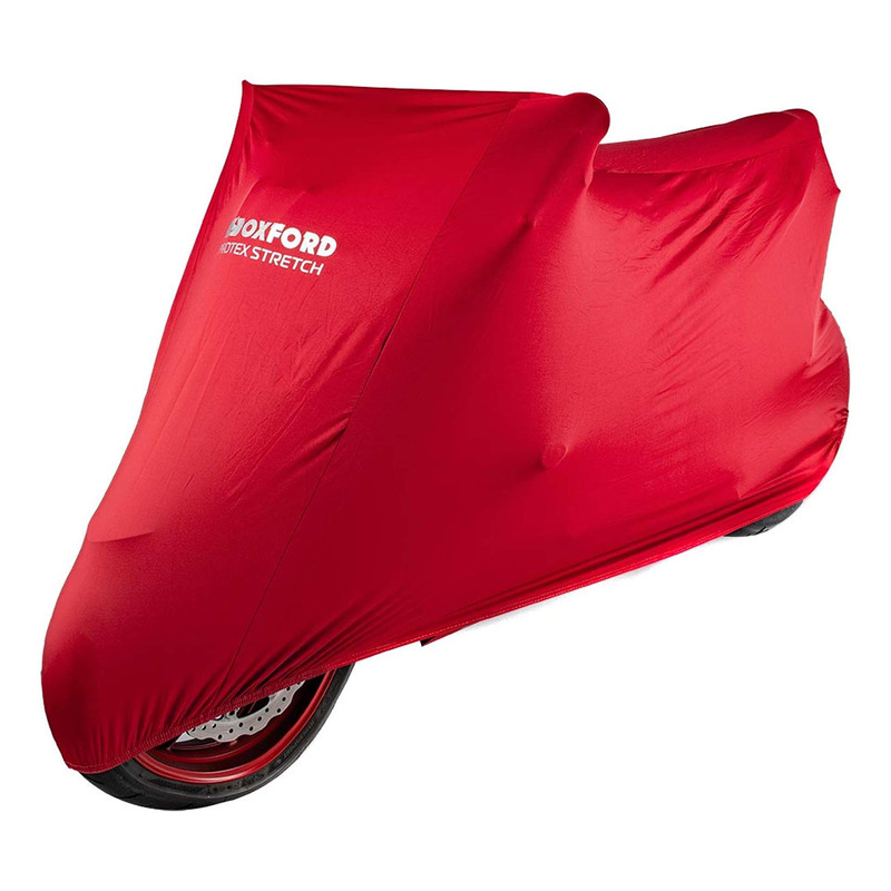 Housse moto stretch Oxford Protex M rouge