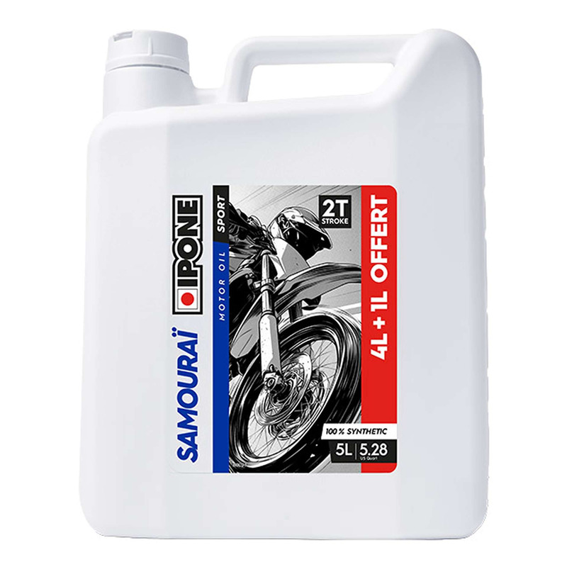 Huile moteur 2T Ipone Samouraï 5L (4L+ 1L offert)
