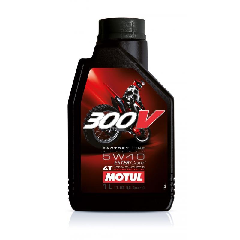 Huile moteur 4T Motul 300V Factory line Off Road 5W40 1L