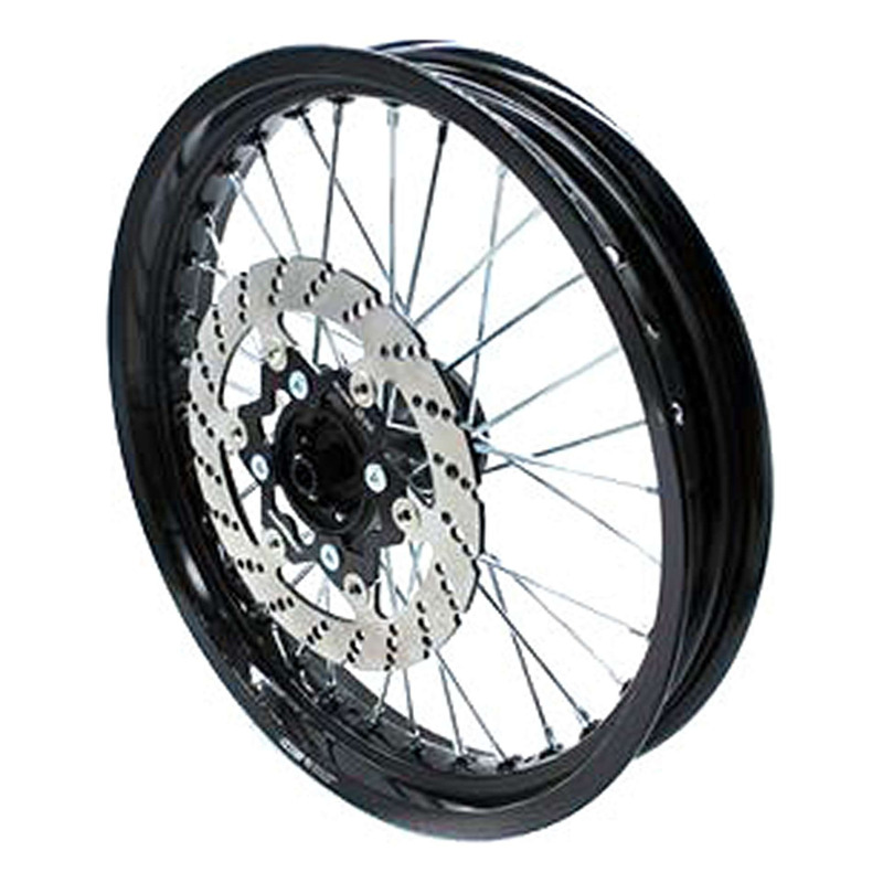 Jante Avant Complète YCF Aluminium Noir 2,50 x 17 Pouces avec Disque