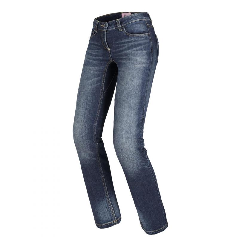 Jean femme Spidi J-TRACKER LADY L34 bleu foncé usé- US-26
