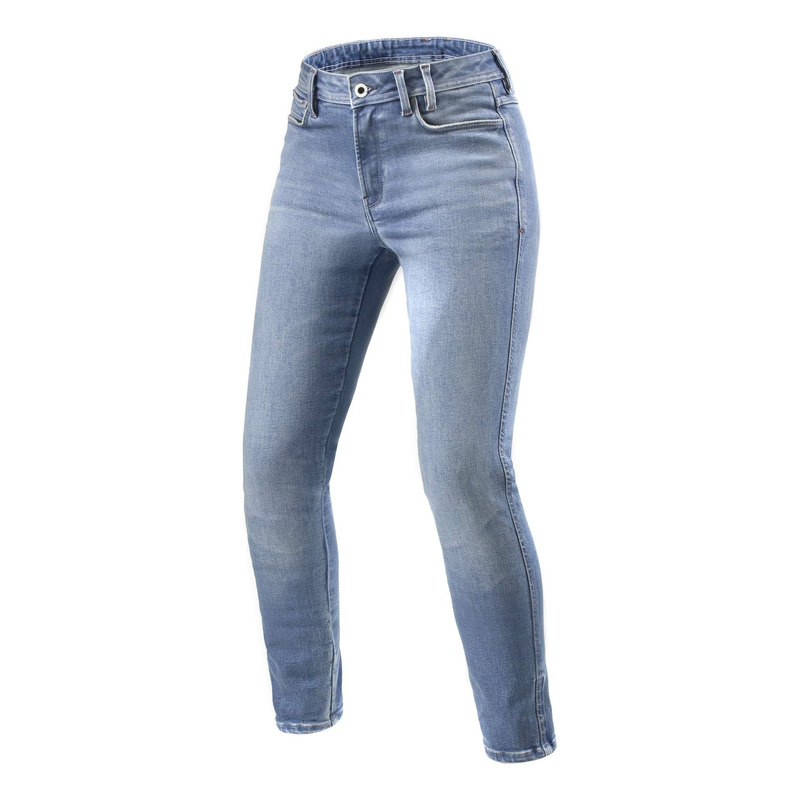 Jean moto femme Rev’It Shelby 3 Ladies light blue vintage – L32