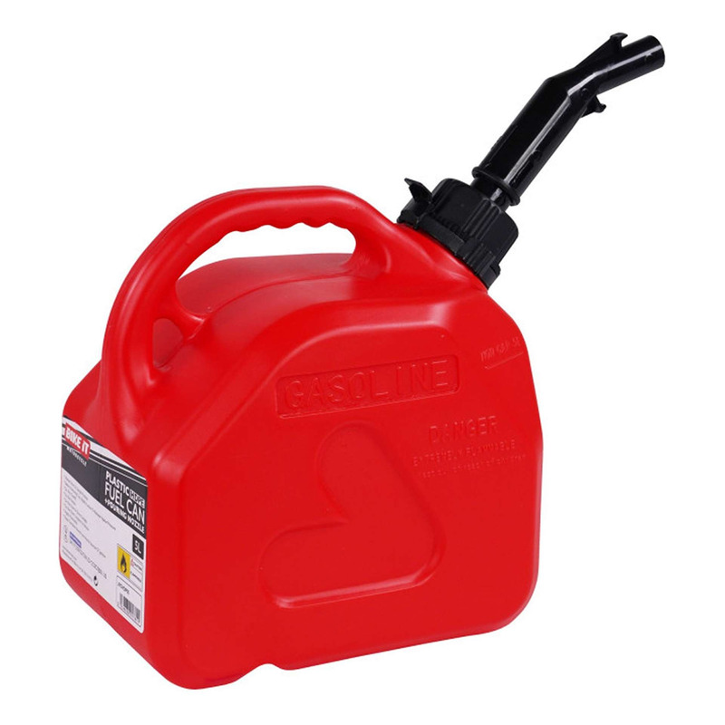 Jerrican d'essence Brazolin rouge 5L avec bec verseur à pression