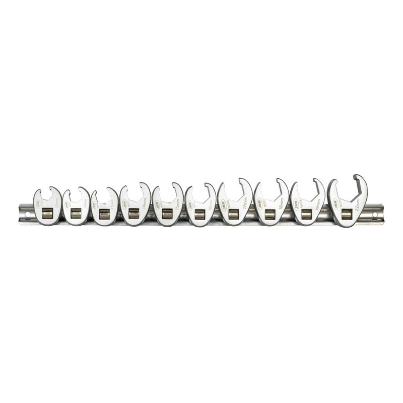 Jeu de 10 tête JBM clé hexagonales pied-de-biche 3/8"