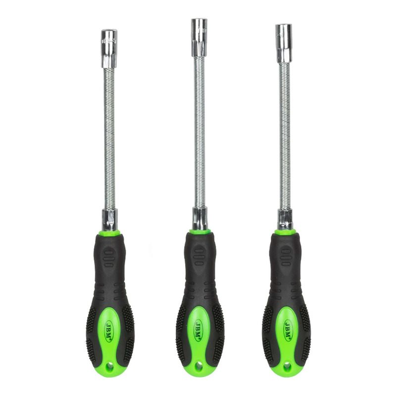 Jeu de 3 tournevis porte embouts flexibles JBM