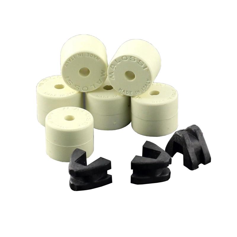 Jeu de 6 Galets Malossi 16x13 2.8G Blanc