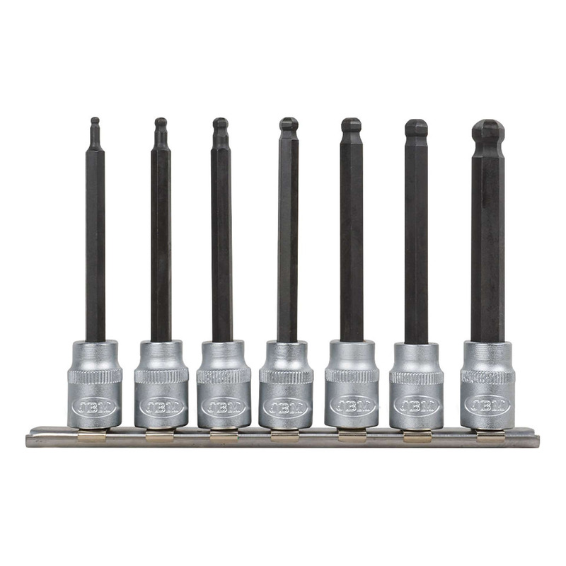 Jeu de 7 embouts JBM allen spérique avec douille 3/8"