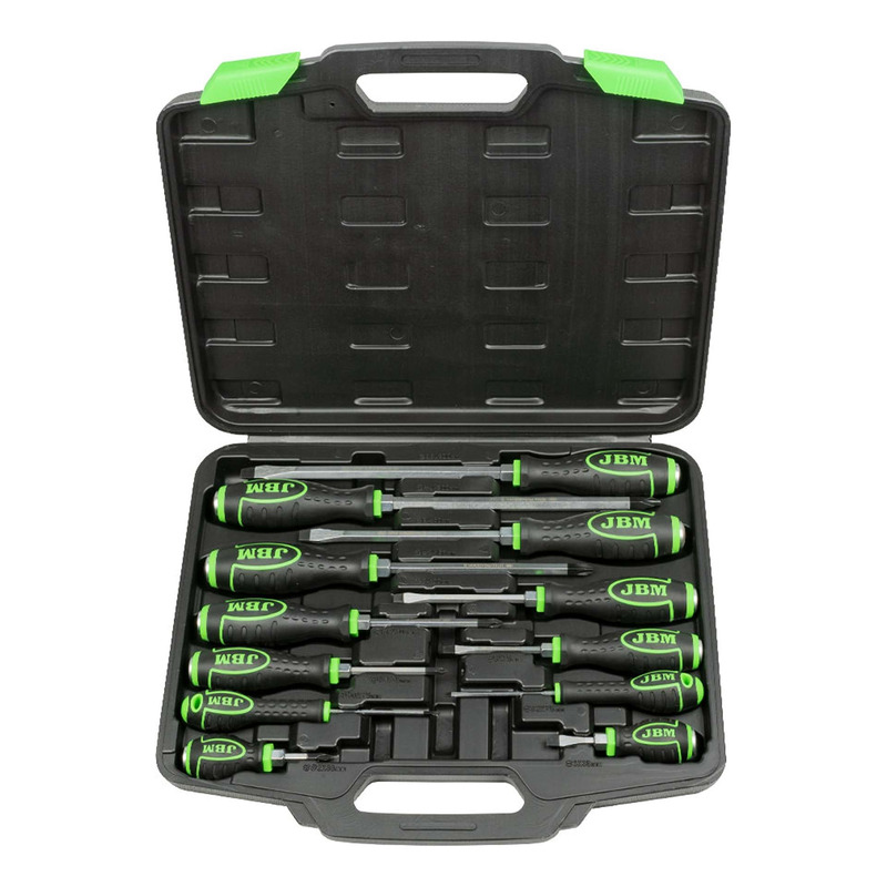 Jeu tournevis Ã  frapper JBM cruciforme et plat â   12 piÃ¨ces
