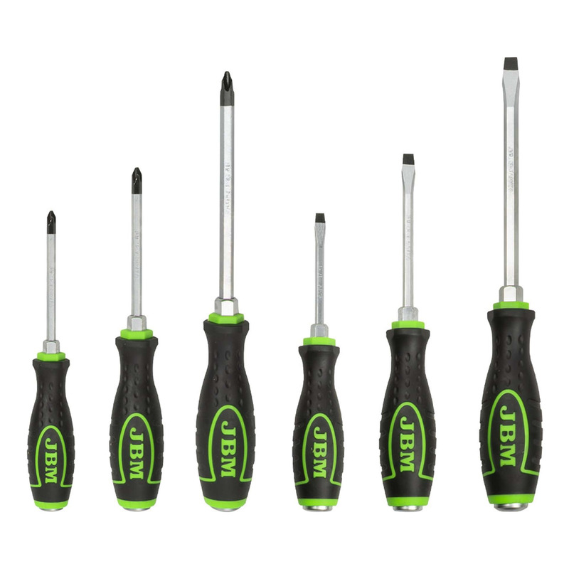 Jeu tournevis Ã  frapper JBM cruciforme + plats â   6 piÃ¨ces