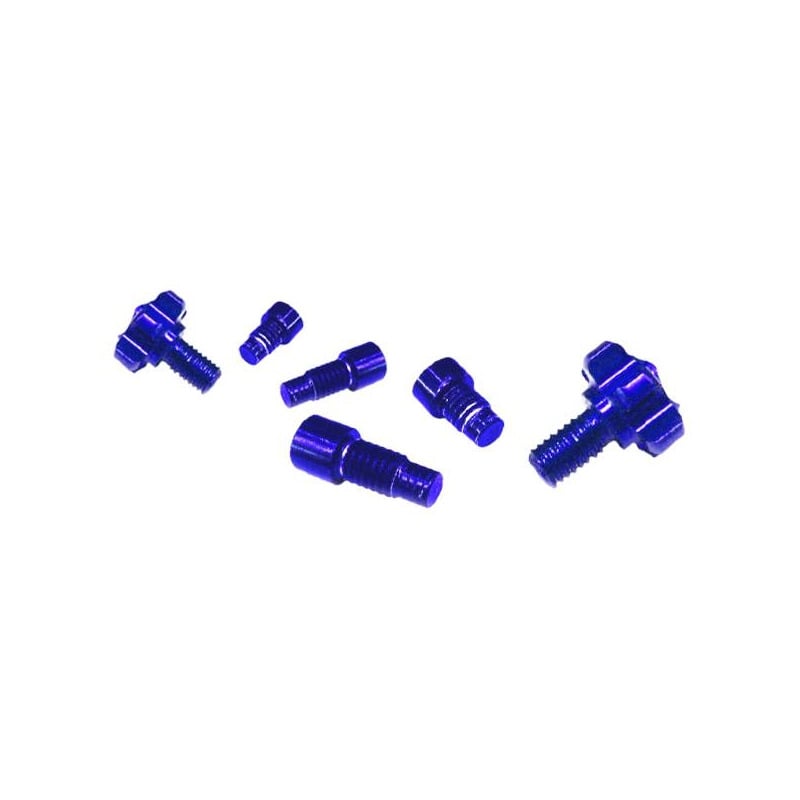 Kit 2 molettes et 4 vis pour leviers RMT F-Type bleu