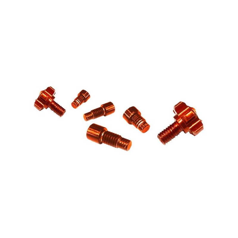 Kit 2 molettes et 4 vis pour leviers RMT F-Type orange