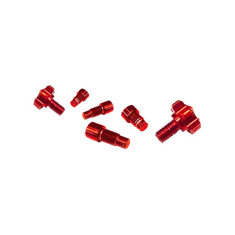 Kit 2 molettes et 4 vis pour leviers RMT F-Type rouge